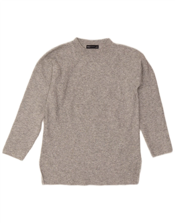 Marks & Spencer Pull ras du cou pour femme UK 10 Petit gris moucheté