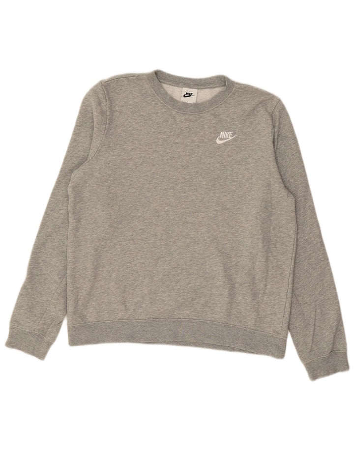 NIKE Sweat-shirt pour hommes, petit, gris, coton