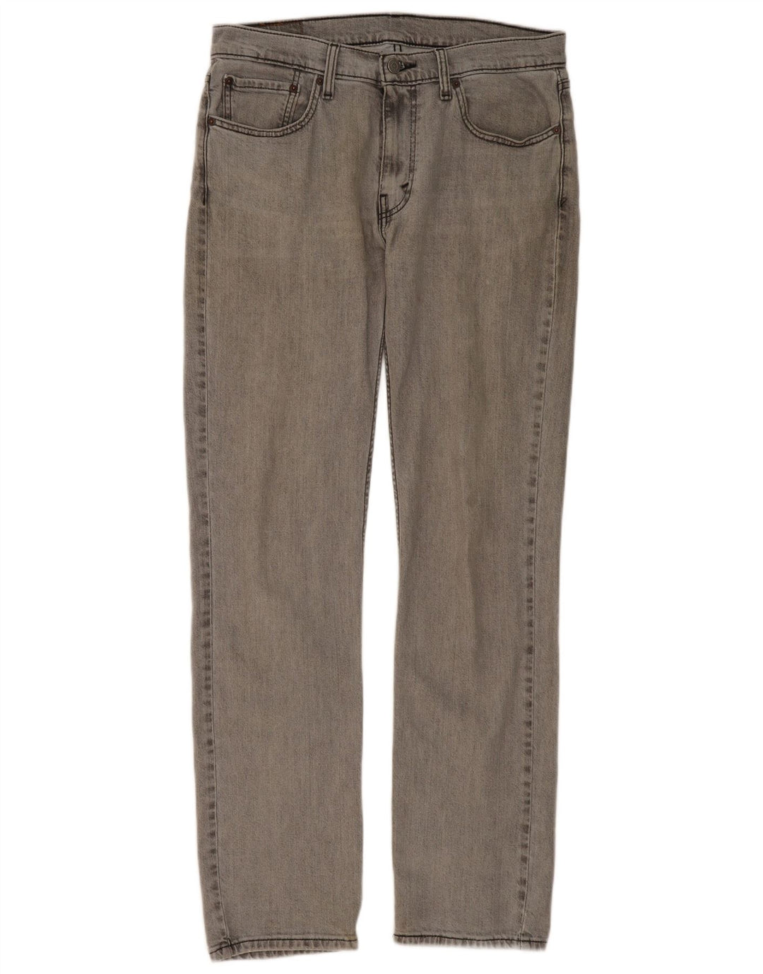 LEVI'S Mens 514 Slim Jeans W33 L34 Grey Cotton