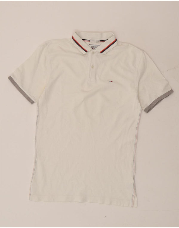 Tommy Hilfiger Polo Homme Petit Blanc Coton