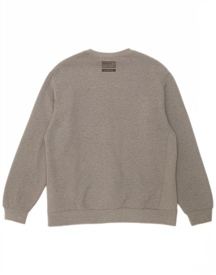Superdry Sweat-shirt surdimensionné graphique pour femme UK 14 Large Gris Coton