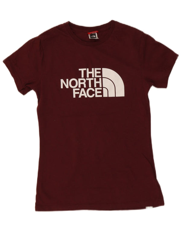 The North Face T-shirt graphique pour femme UK 8 petit coton bordeaux