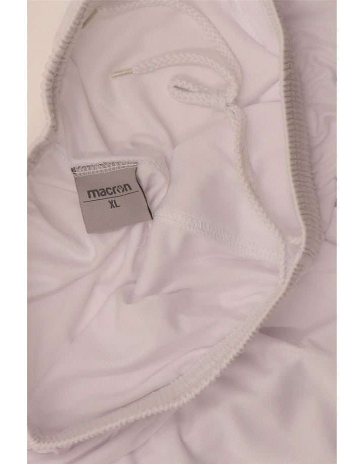 Macron Short de sport graphique pour homme XL Blanc