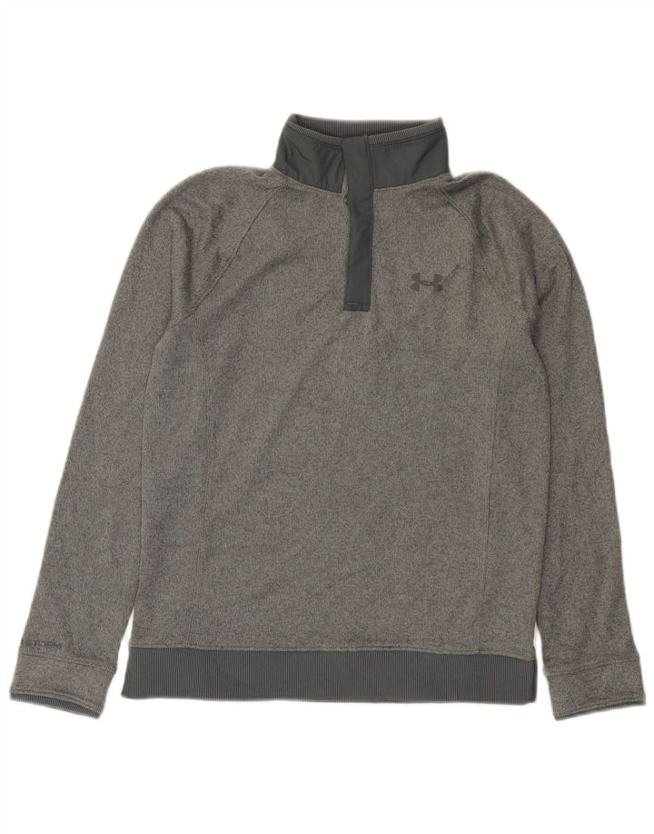 Under Armour Sweat-shirt à col boutonné pour garçon 11-12 ans Gris Taille L
