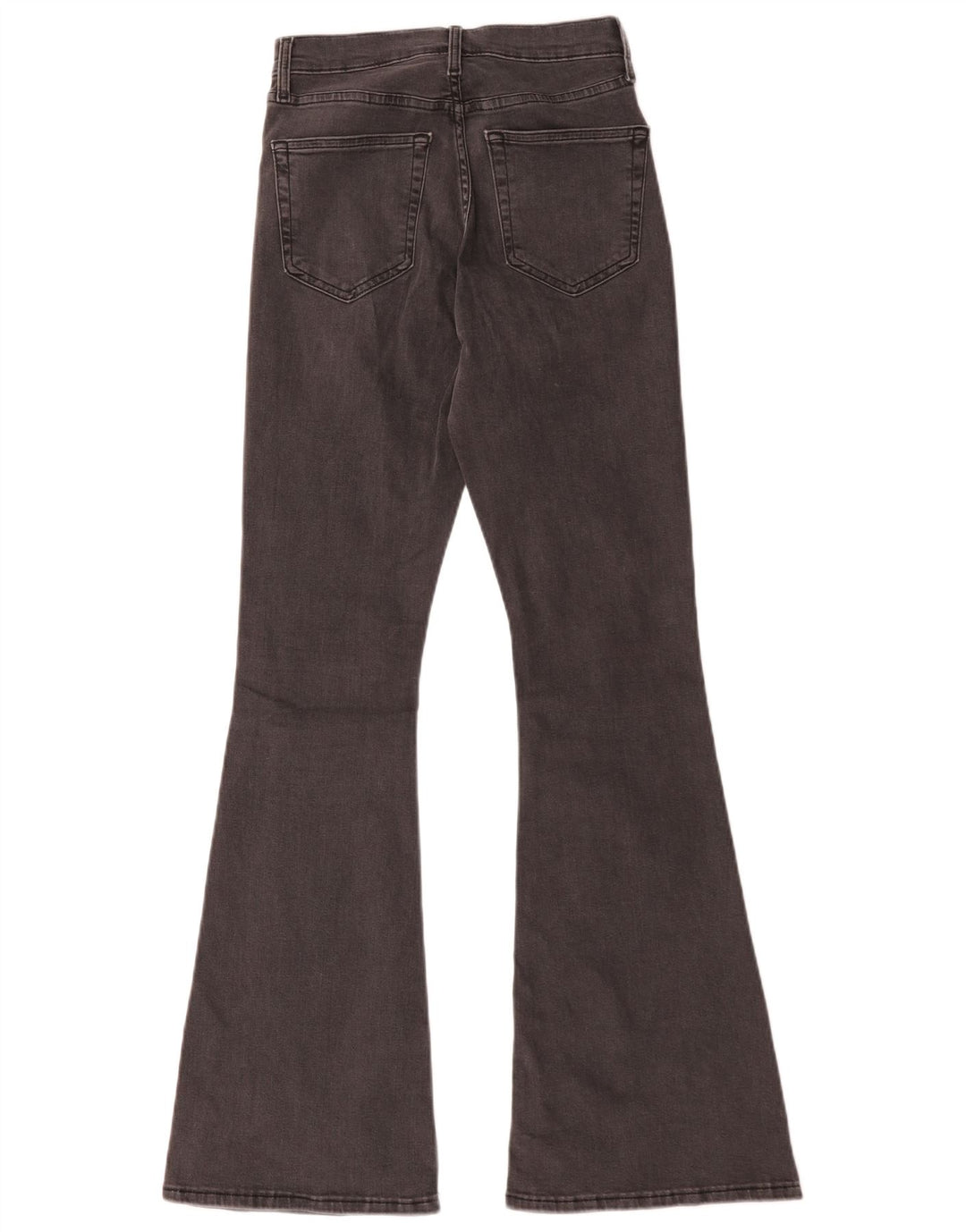 Topshop Femme Jamie Flared Jeans W28 L32 Gris Coton