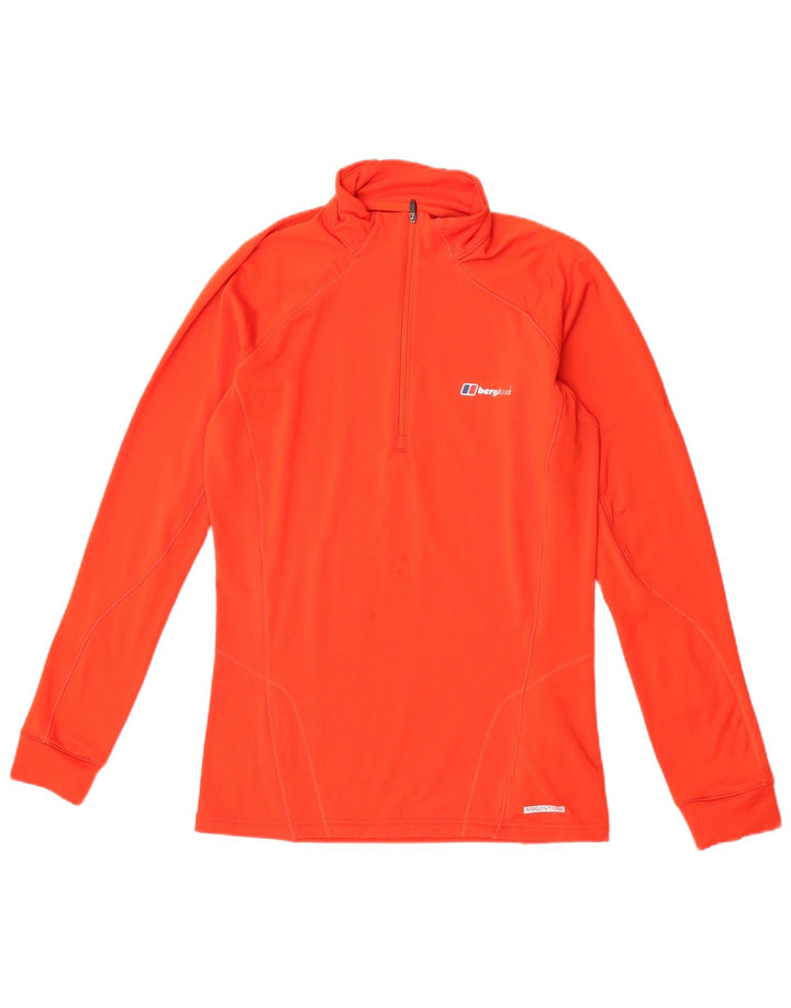 Berghaus Haut à col zippé à manches longues pour homme Orange moyen Polyester Sports