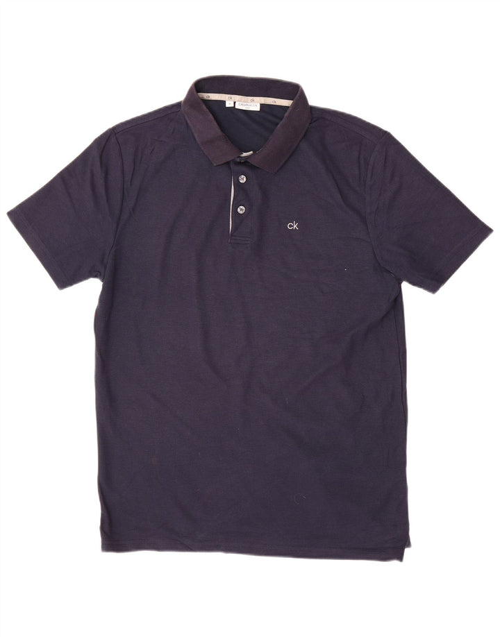 CALVIN KLEIN Polo Homme Bleu Marine Moyen Coton