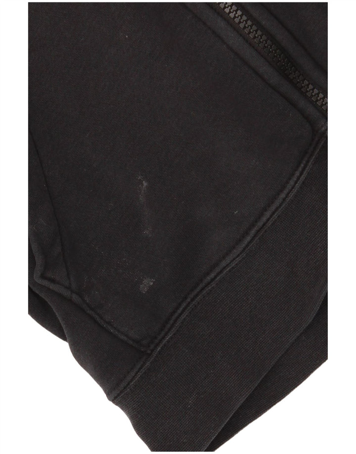 NIKE Pull à capuche zippé surdimensionné pour femme UK 6 XS Coton noir