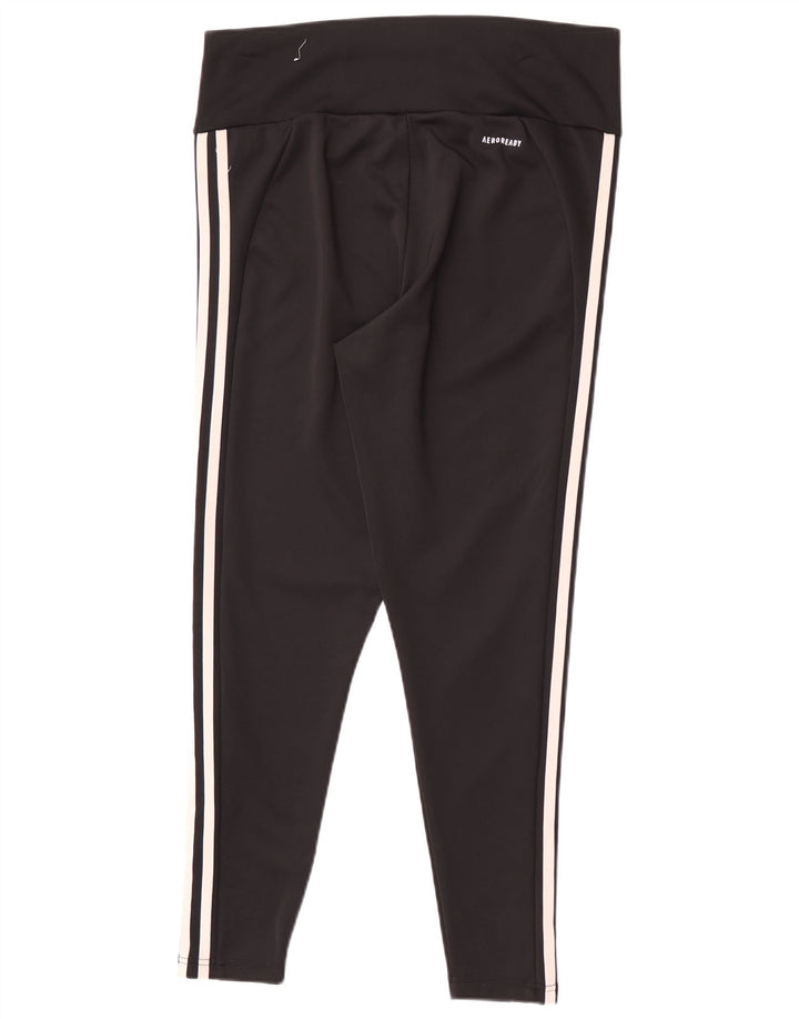 Adidas Leggings Aeroready pour femme UK 16/18 Large Noir Polyester