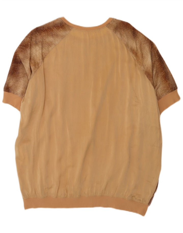Elisabetta Franchi Chemisier Oversize Femme IT 42 Marron Moyen Tie Dye