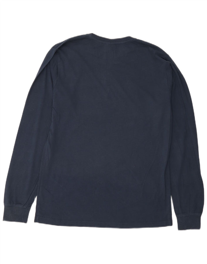 Kappa Haut Homme Manches Longues Bleu Marine Moyen Coton