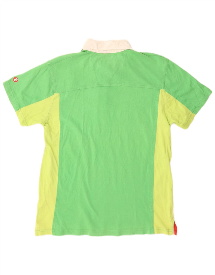 INVICTA Polo Homme Vert Moyen Colourblock Coton