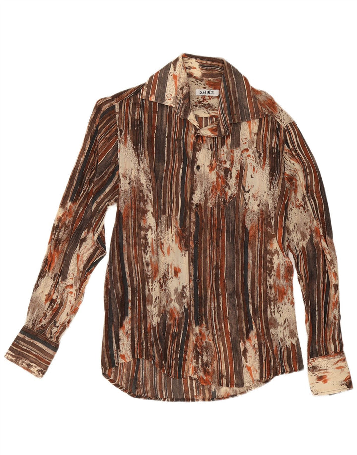 Sonny Bono Chemise Homme Rayé Marron Moyen