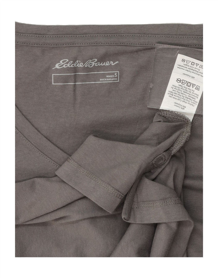 EDDIE BAUER Womens T-Shirt Top UK 10 Small Grey Cotton Vintage Eddie Bauer and Second-Hand Eddie Bauer from Messina Hembry 