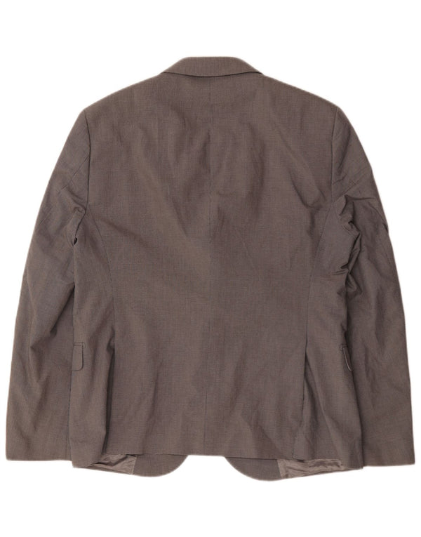 Daniele Alessandrini Veste Blazer 2 Boutons Homme IT 52 XL Pied-de-Poule Gris