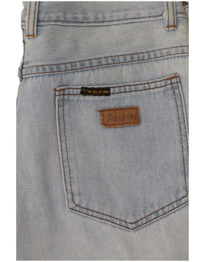 VINTAGE Jean fuselé taille haute femme W26 L26 bleu