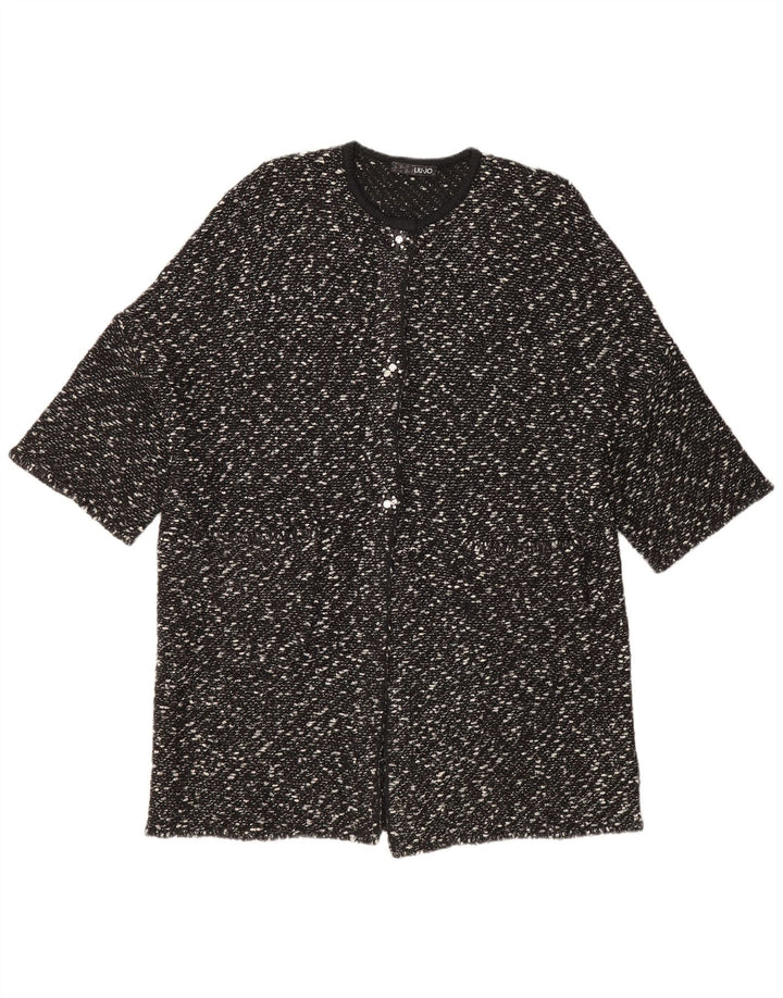 Liu Jo Cardigan long à manches courtes pour femme IT 44 Noir moyen