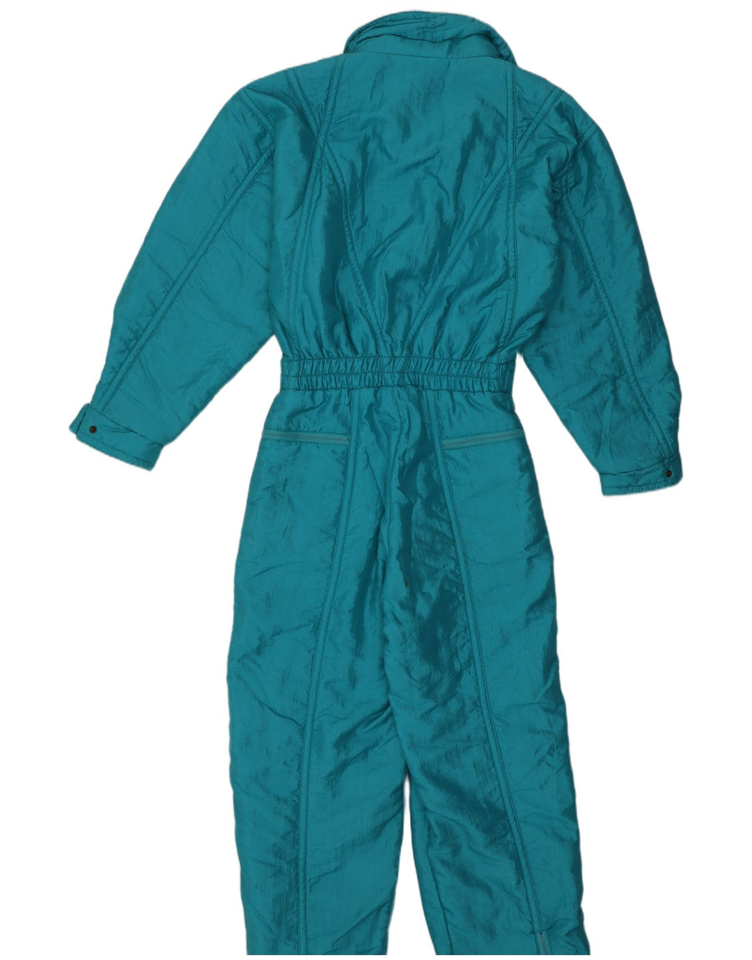Ellesse Combinaison de Ski Femme IT 46 Large Bleu Nylon Rétro