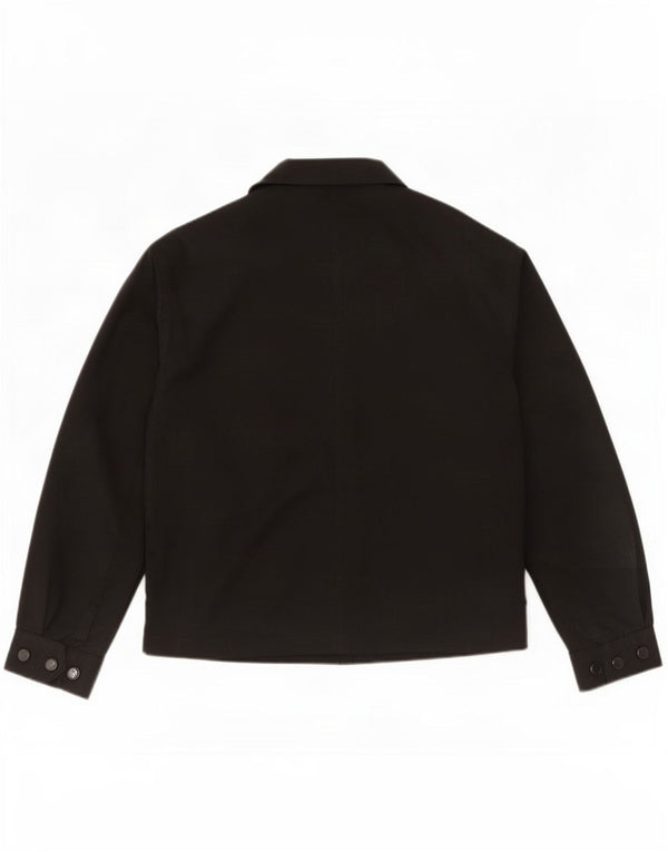 Zara Mens Bomber Jacket UK 36 Petit Noir Polyester
