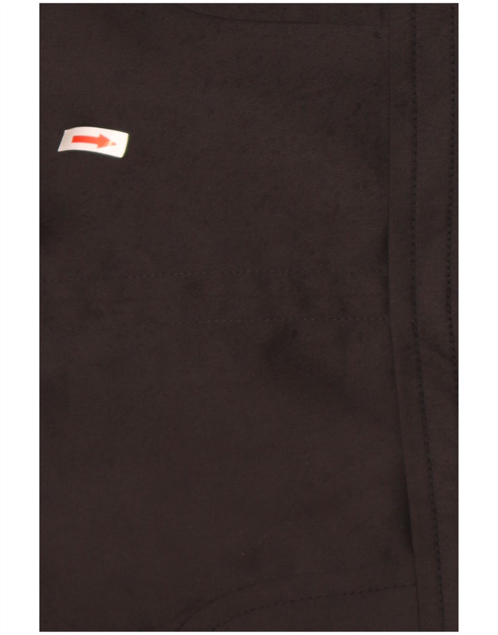 Zara Femme Manches 3/4 Veste Boléro 3 Boutons UK 14 Grand Coton Noir