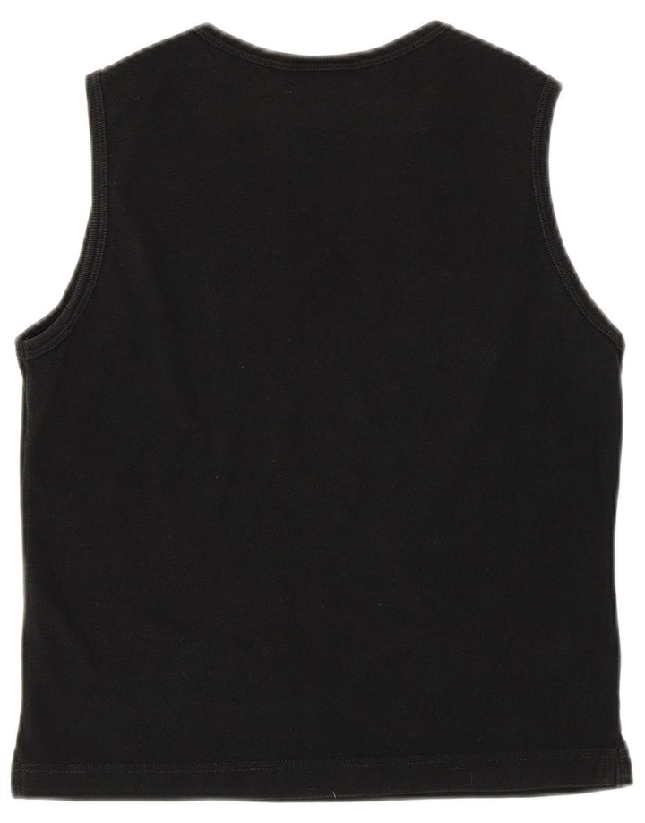Lacoste Womens Crop Vest Top Taille 42 Grand Noir