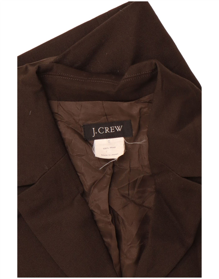 J. CREW Veste blazer à 4 boutons pour femme US 6 en laine marron moyen