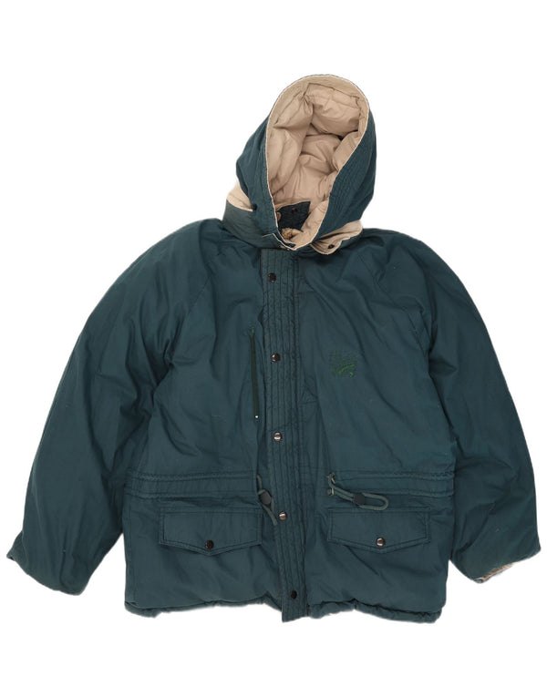BRUGI Veste matelassée réversible à capuche pour homme IT 50 Large Vert Polyester