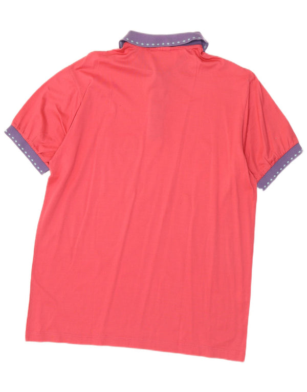 AUSTRALIAN L'ALPINA Polo Homme IT 52 Large Rose Colourblock Coton