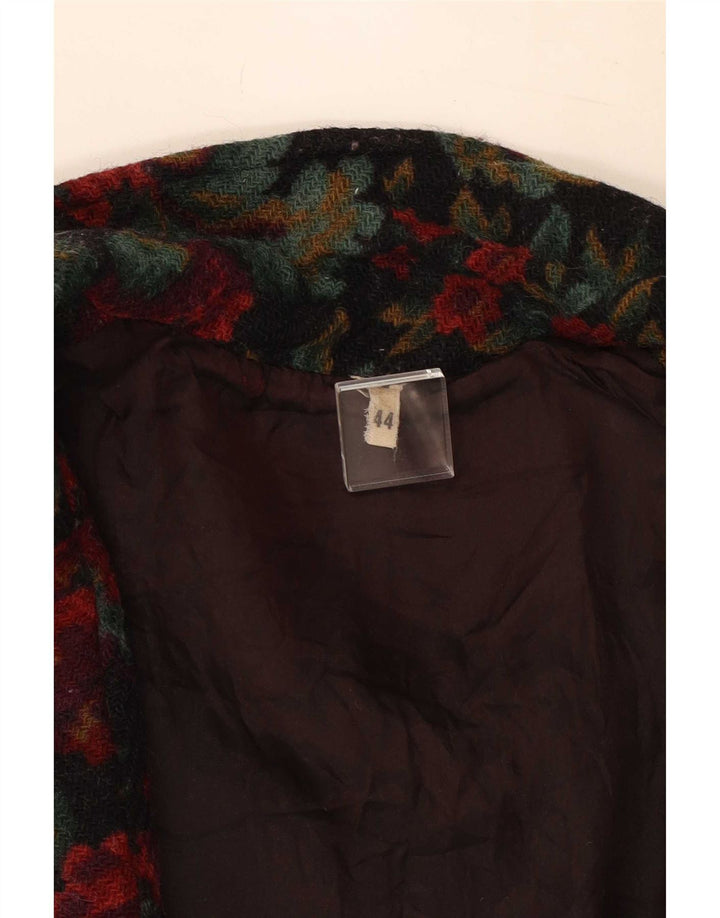 vintage Femme 1 Bouton Blazer Veste IT 44 Moyen Multicolore Floral
