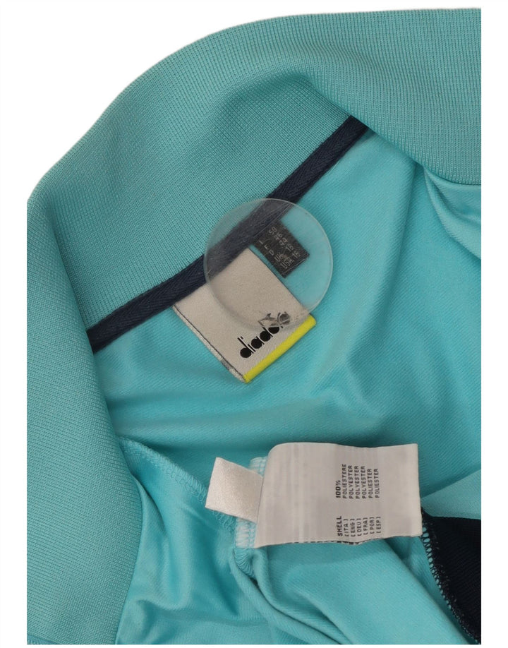 Diadora Veste de survêtement pour femme UK 18 XL Bleu Colorblock Polyester