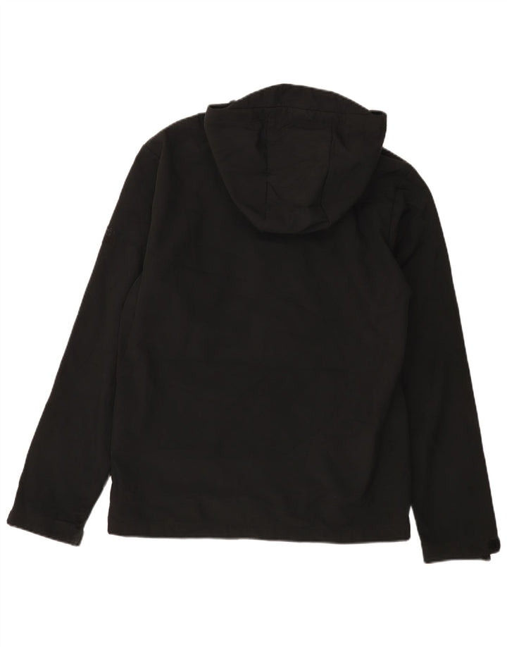 Jack & Jones Veste coupe-vent à capuche pour homme UK 38 Medium Noir Polyester