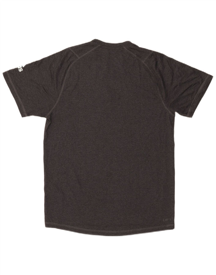 Adidas Hommes Aeroready Graphic T-Shirt Top Petit Gris Polyester