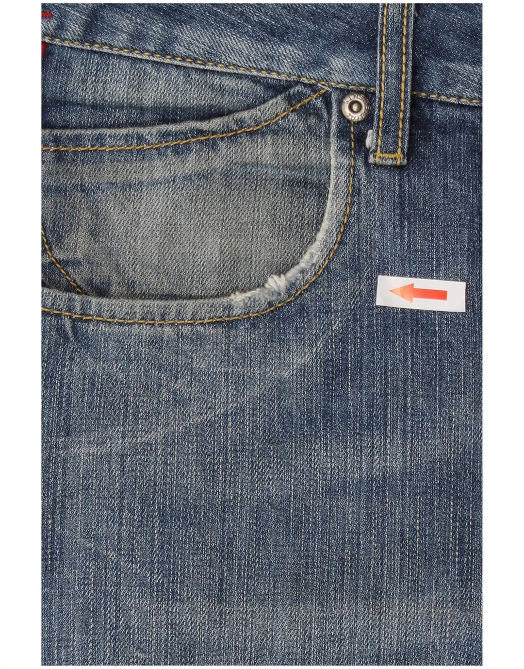 Zu Elements Jean droit vieilli pour homme W36 L35 Bleu Coton