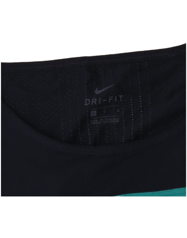 Nike Hommes Dri Fit Graphic Débardeur Large Bleu Marine Colorblock