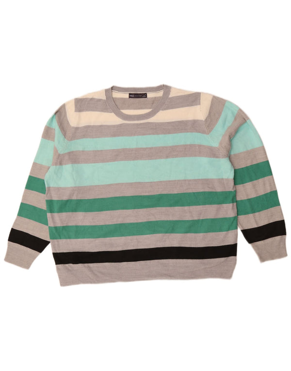 Marks & Spencer Pull ras du cou pour femme UK 20 2XL Multicolore