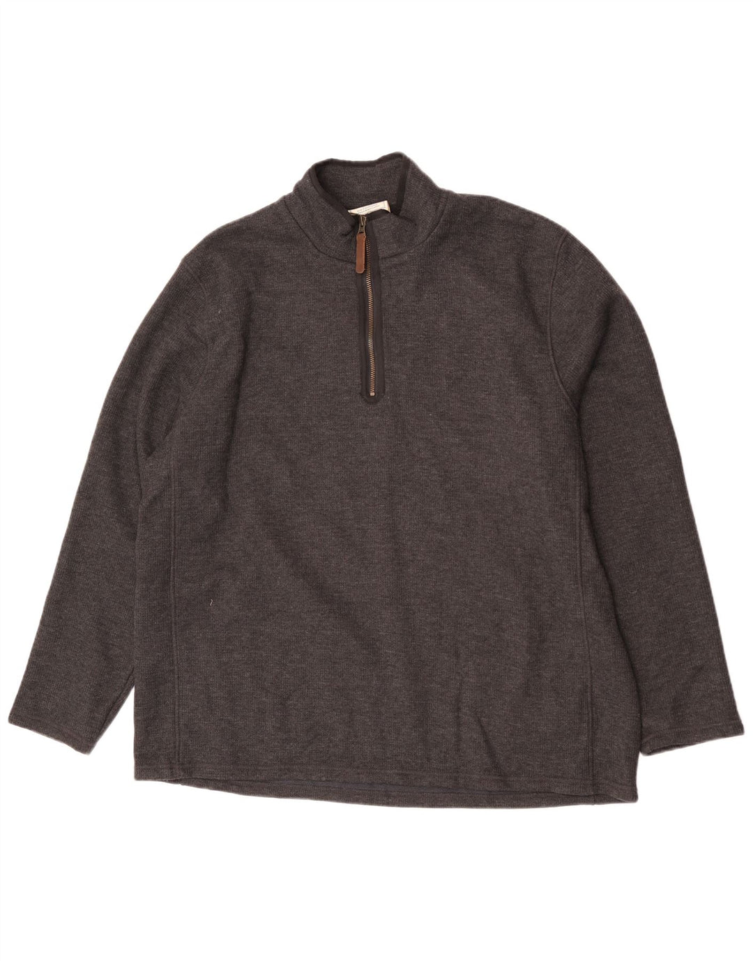 Mountain Warehouse Pull à col zippé pour homme en coton gris 2XL