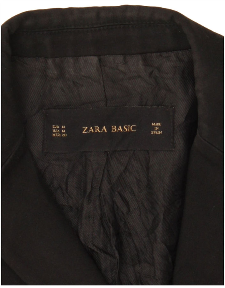Zara Veste blazer à 1 bouton pour femme UK 12 Noir moyen