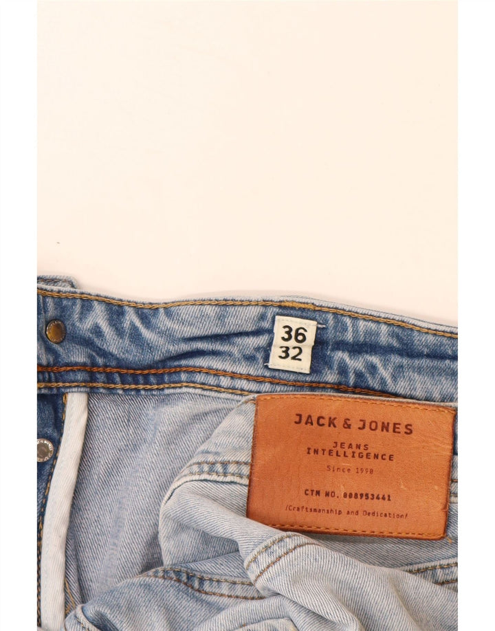 JACK & JONES Jean Droit Homme W36 L32 Bleu Coton