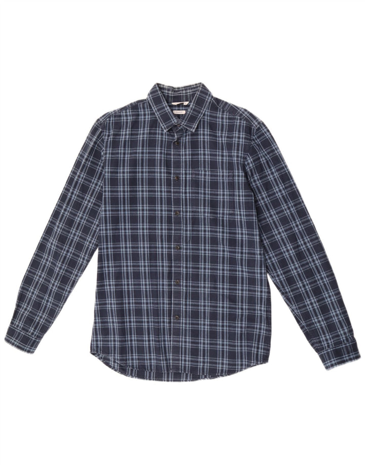 Jack & Jones Chemise Slim Fit en Flanelle Homme Bleu Marine à Carreaux
