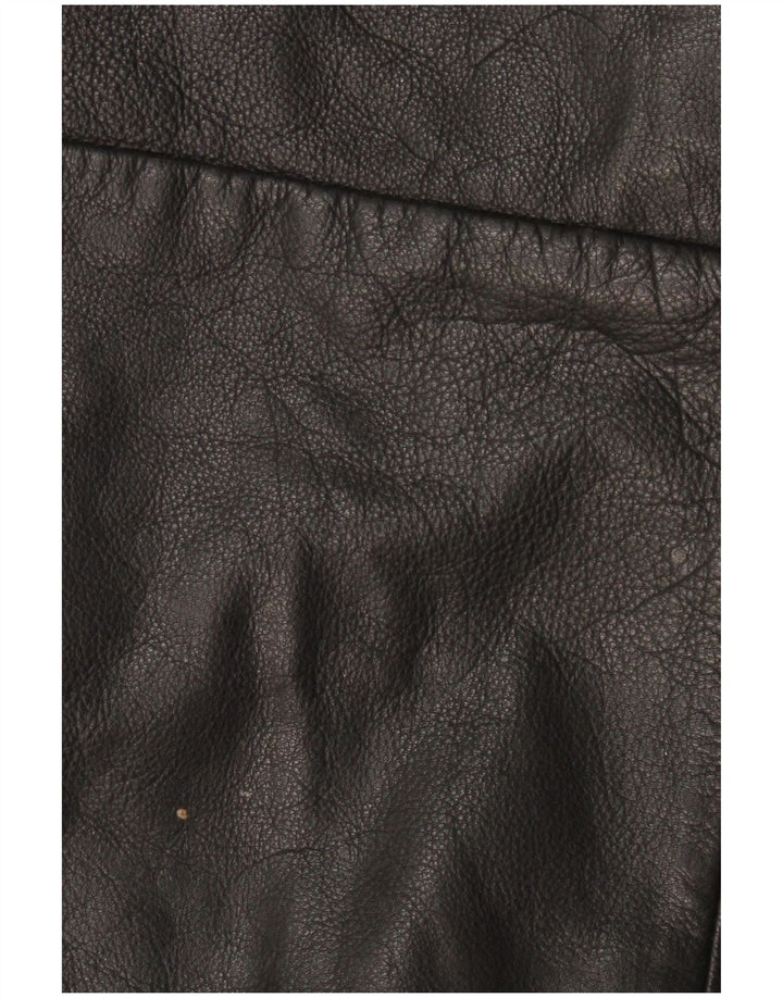 Izzi Veste en cuir pour femme UK 14 Medium Noir