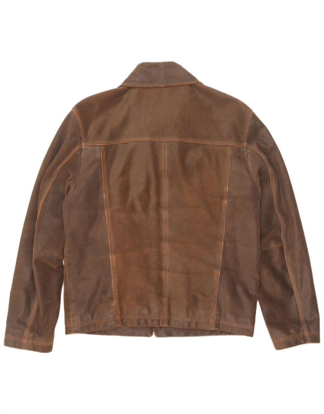 S.Oliver Veste en cuir pour homme UK 38 Marron moyen
