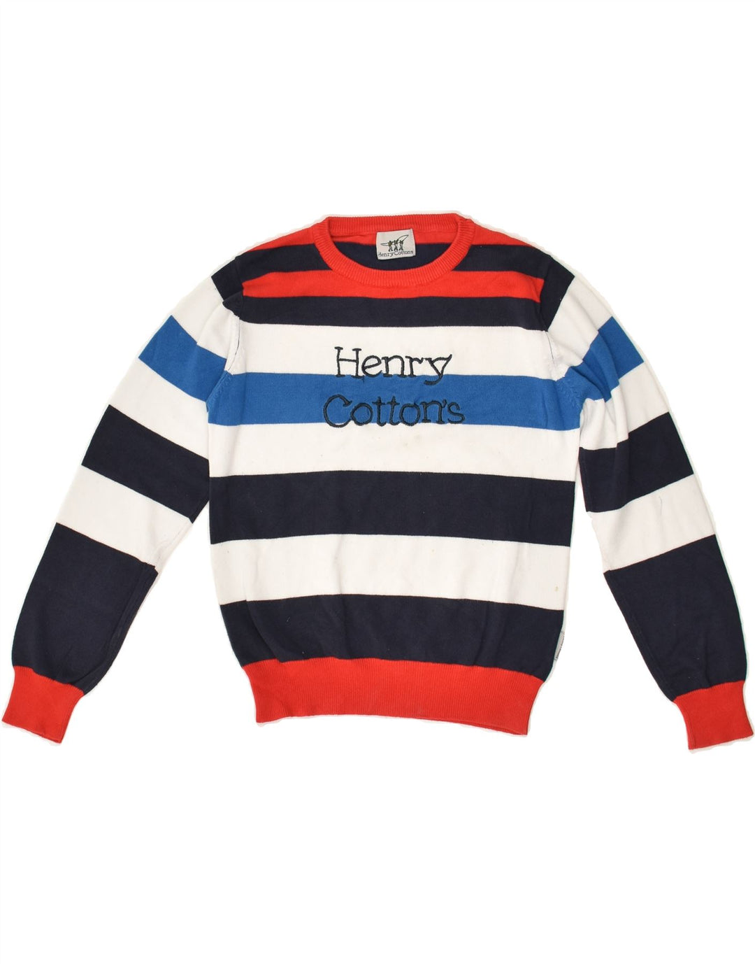 HENRY COTTONS Boys Graphic Crew Neck Jumper Sweater 5-6 Years White | Vintage Henry Cottons | Thrift | Second-Hand Henry Cottons | Used Clothing | Messina Hembry 