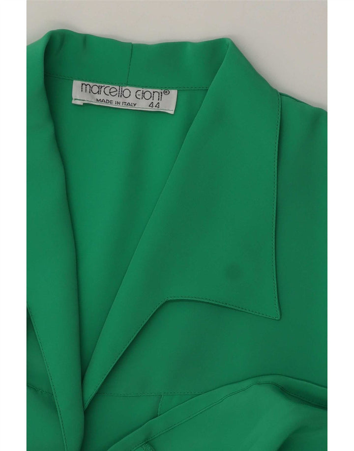 Marcello Cioni Chemisier à manches courtes pour femme IT 44 Vert moyen