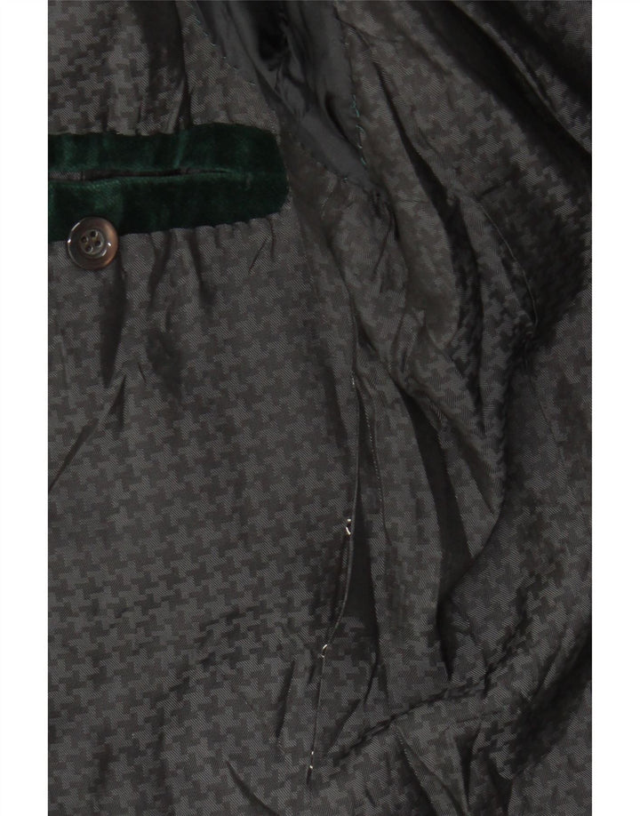 vintage Femmes 1 Bouton Blazer Veste UK 10 Petit Vert