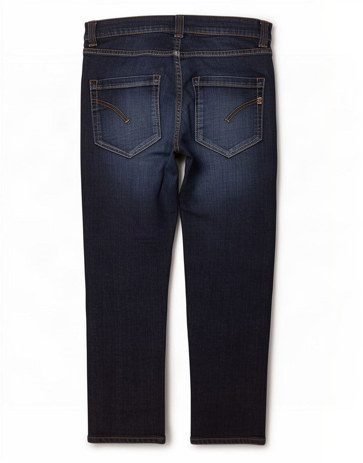 Dondup Jean droit femme W34 L25 bleu marine coton