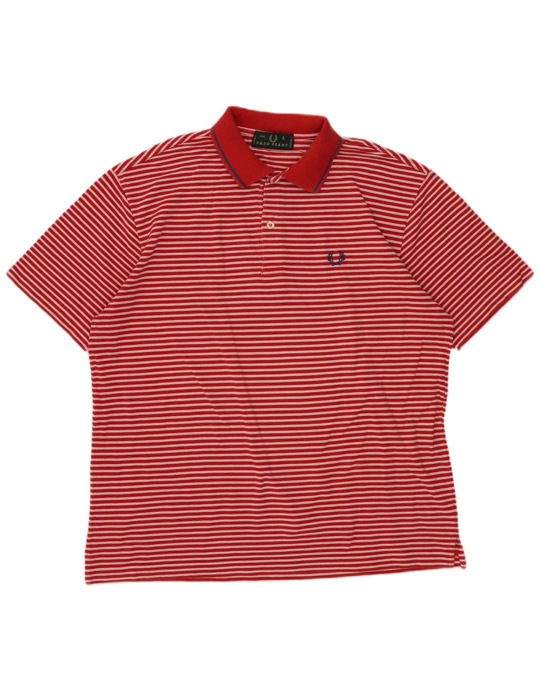 FRED PERRY Polo Homme Large Rayé Rouge