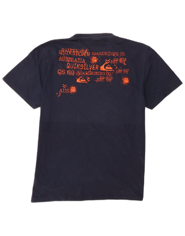 Quiksilver T-Shirt Graphique Homme Top XL Bleu Marine Coton