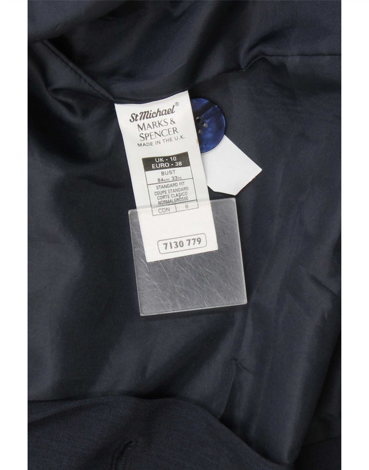 Marks & Spencer Veste blazer St. Michael pour femme UK 10 Small Bleu marine