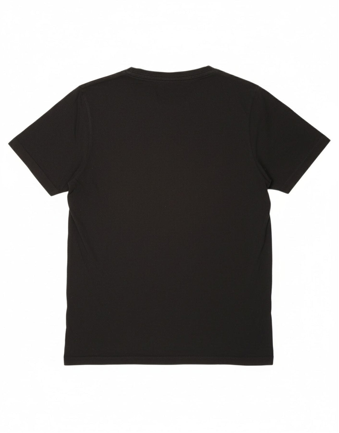 JACK & JONES Mens Graphic T-Shirt Top Medium Black Cotton