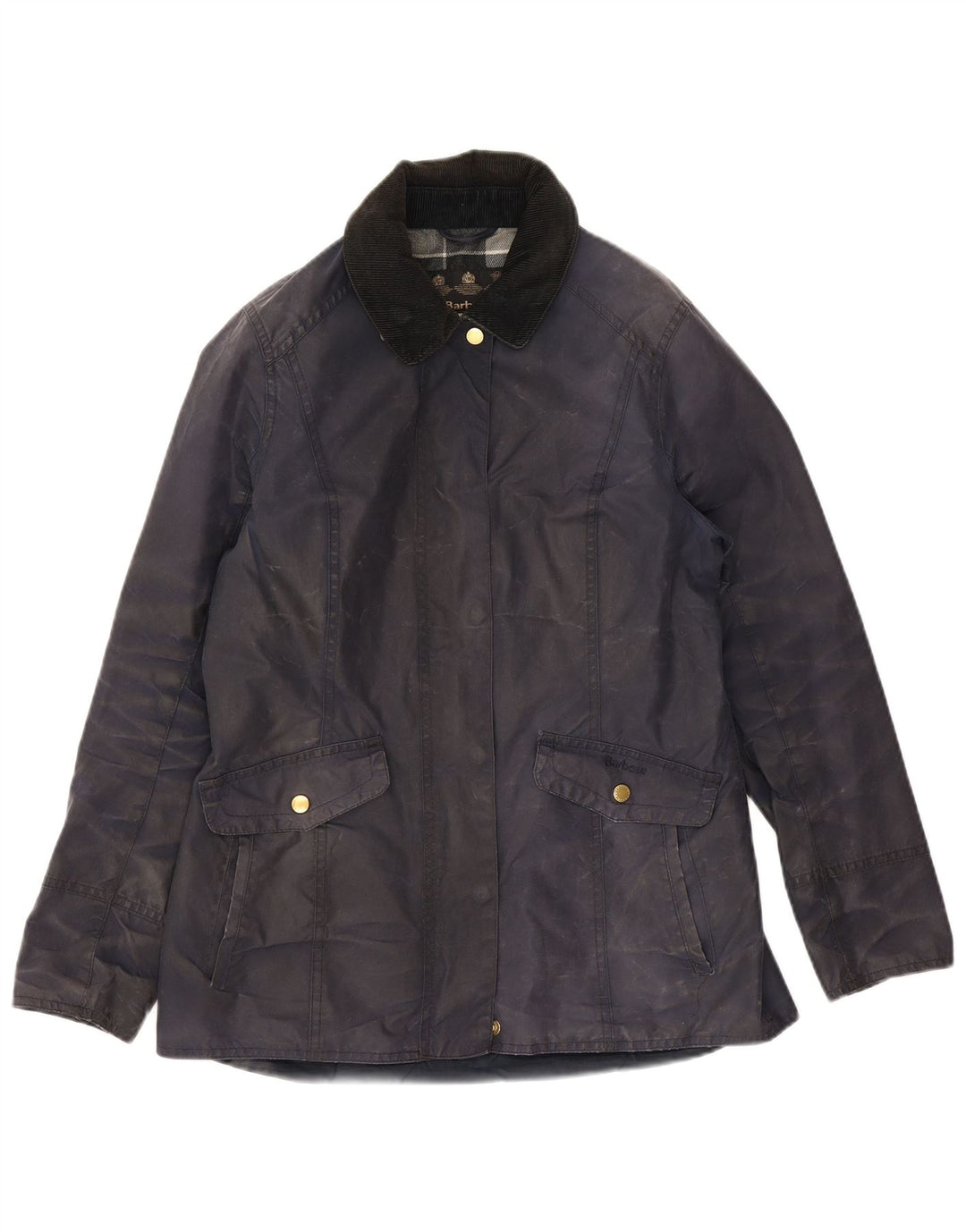 Barbour Veste en coton ciré pour femme UK 10 Petit coton bleu marine